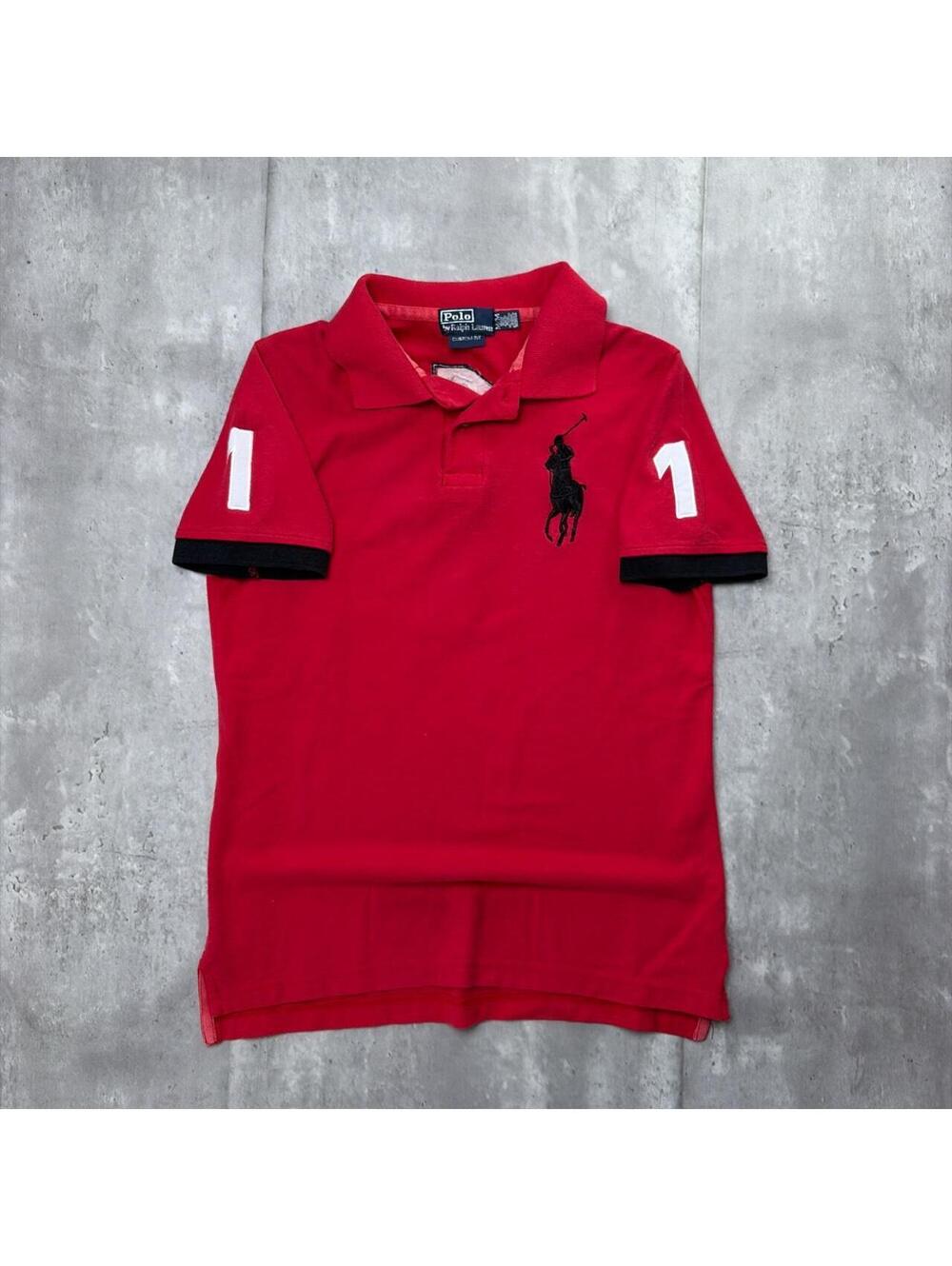 Vintage 90’s Red Polo Ralph Lauren Big Pony Polo Shirt